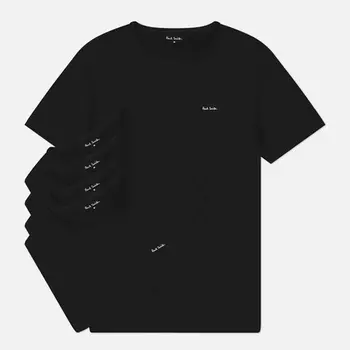 Комплект мужских футболок Paul Smith Classic 5-Pack, цвет чёрный, размер XXL