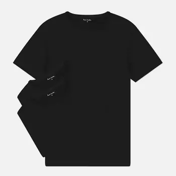 Комплект мужских футболок Paul Smith Mixed Modal Lounge 3-Pack, цвет чёрный, размер S