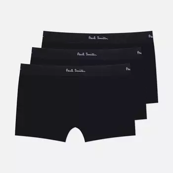 Комплект мужских трусов Paul Smith Organic Cotton Boxer Briefs 3-Pack, цвет чёрный, размер L