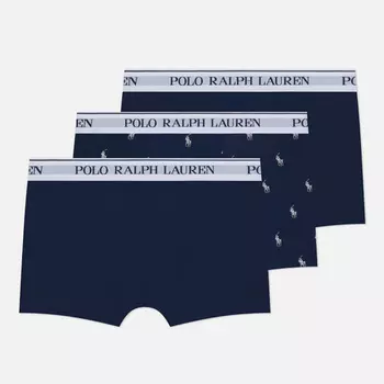 Комплект мужских трусов Polo Ralph Lauren Classic Trunk 3-Pack, цвет синий, размер XXL