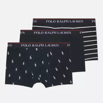 Комплект мужских трусов Polo Ralph Lauren Classic Trunk 3-Pack, цвет чёрный, размер L