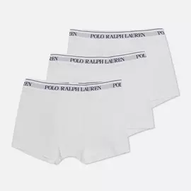 Комплект мужских трусов Polo Ralph Lauren Classic Trunk 3-Pack, цвет белый, размер XL