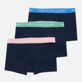 Комплект мужских трусов Polo Ralph Lauren Classic Trunk 3-Pack, цвет синий, размер XL