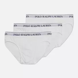 Комплект мужских трусов Polo Ralph Lauren Low Rise 3-Pack, цвет белый, размер XXL