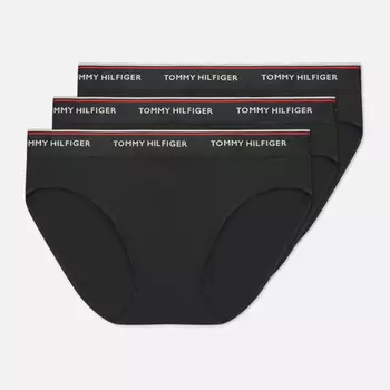 Комплект мужских трусов Tommy Hilfiger Underwear 3-Pack Cotton Briefs, цвет чёрный, размер XXL