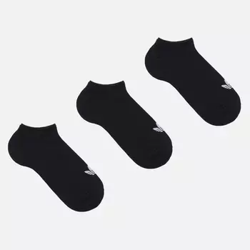 Комплект носков adidas Originals Trefoil 3-Pack, цвет чёрный, размер 43-46 EU