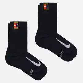 Комплект носков Nike 2-Pack Multiplier Crew Cushioned, цвет чёрный, размер 42-46 EU