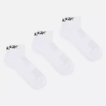 Комплект носков Reebok Ankle Core 3-Pack, цвет белый, размер 43-45 EU