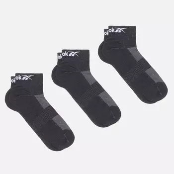 Комплект носков Reebok Ankle Core 3-Pack, цвет чёрный, размер 37-39 EU