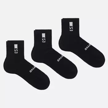 Комплект носков Salomon Advanced Everday Ankle 3-Pack, цвет чёрный, размер 42-44 EU
