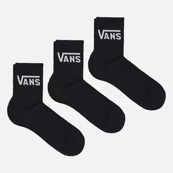 Комплект носков Vans Classic Half Crew 3-Pack, цвет чёрный, размер 42.5-47 EU
