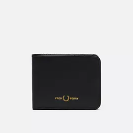 Кошелек Fred Perry Graphic Leather Billfold, цвет чёрный