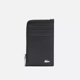 Кошелек Lacoste Fitzgerald Leather Zip, цвет чёрный