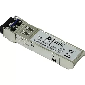 Модуль mini-GBIC D-Link DEM-312GT2, 2 км, LC, Tx:1310 нм, Rx:1310 нм, 1 Гбит/с, MM (DEM-312GT2)