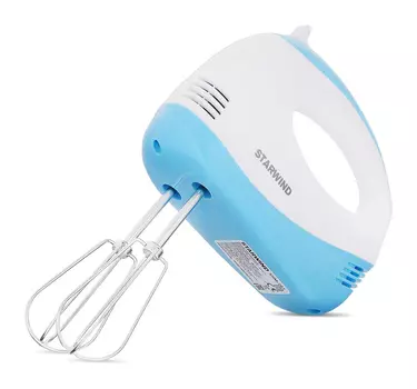 Миксер ручной Starwind SHM-261 250 Вт, белый/голубой (SHM-261)