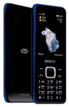 Мобильный телефон DIGMA LINX B280 , 2.8" 320x240 TFT, SC6532E, BT, 1xCam, 2-Sim, 3000mAh, micro-USB, черный (LT2072PM)