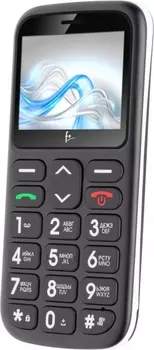 Мобильный телефон Fly F+ Ezzy 2 2.31", 320x240 TN, 32.8Mb, BT Cam, 2-Sim, 1400mAh, с большими кнопками, micro-USB, черный