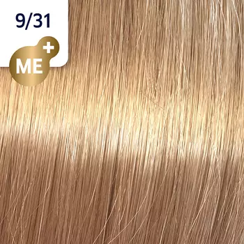 WELLA 9/31 краска для волос, очень светлый блонд золотистый пепельный / Koleston Perfect ME+ 60 мл