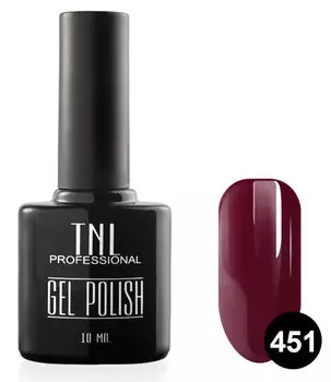 TNL PROFESSIONAL 451 гель-лак для ногтей, благородное вино 10 мл