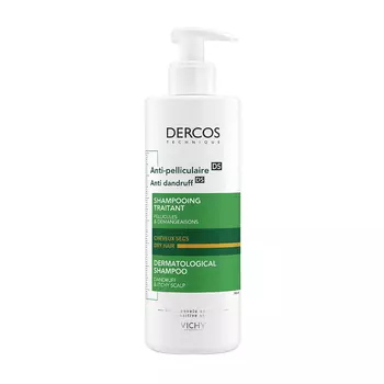 VICHY Шампунь-уход против перхоти для сухой кожи головы / Dercos 390 мл