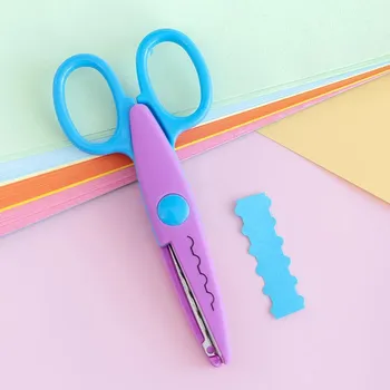 Креативные ножницы с волнистым узором, безопасные ножницы Kawaii, кружевные ножницы, карты, фото, инструменты ручной работы, DIY резак для бумаги, школьные и офисные принадлежности