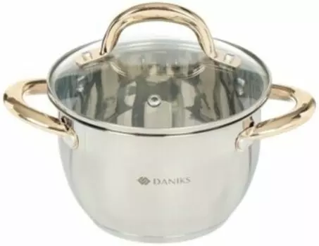 Кастрюля Daniks Мадрид Gold SD-316G 1.8л