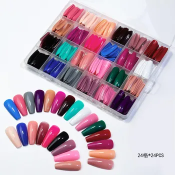 Набор для ногтей Nail Art 24-Grid Matte Square Ballet Wearing Nail Art, набор для накладных ногтей, индивидуальный подбор