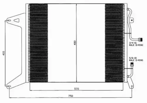 Радиатор кондиционера (конденсатор) NRF 35451