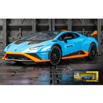 1/24 масштаб Lambor Hurricane STO, игрушечный автомобиль, образец голоса и коллективная игрушка, подарок на день рождения 1/24-Size:18.8*9*5.2cm серый