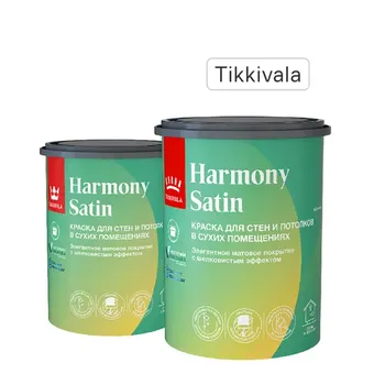 Краска для стен Tikkurila Harmony Satin моющаяся матовая прозрачная база С 0.9 л