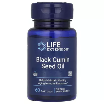 Life Extension, Масло семян черного тмина, 60 жевательных капсул