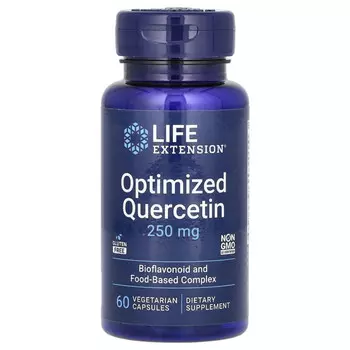 Life Extension, оптимизированный кверцитин, 250 мг, 60 вегетарианских капсул