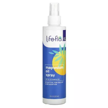 Life-flo, спрей с магниевым маслом, с витамином D3, 237 мл (8 жидк. унций)