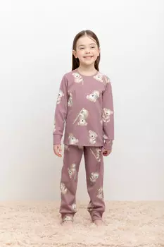 Пижама для девочек CROCKID, К 1552, цвет - розовый