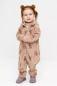 Комбинезон для девочек CROCKID, ФЛ 60000, цвет - светло-бежевый