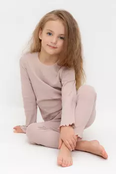 Пижама для девочек CROCKID, К 1588, цвет - коричневый