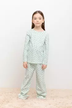 Пижама для девочек CROCKID, К 1622-1, цвет - голубой