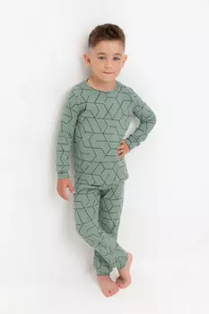 Пижама для мальчиков CROCKID, К 1552, цвет - хаки