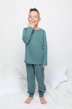 Пижама для мальчиков CROCKID, К 1561/24, цвет - зеленый