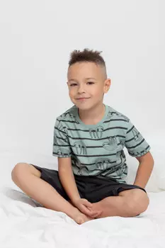 Пижама для мальчиков CROCKID, К 1614, цвет - минт