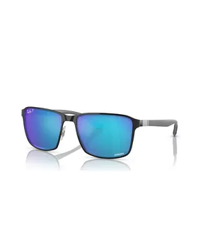 Унисекс поляризованные солнцезащитные очки, зеркальные RB3721CH Ray-Ban, черный
