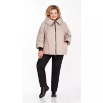 Куртка Pretty-954 В цвете: Бежевый; Размеры: 56,58,60,62,64,66,68,52,54,70,72