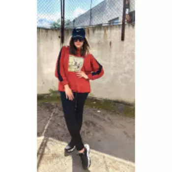 Костюм Runella-1433 В цвете: Красный, Черный, Разноцветный; Размеры: 50,46,48