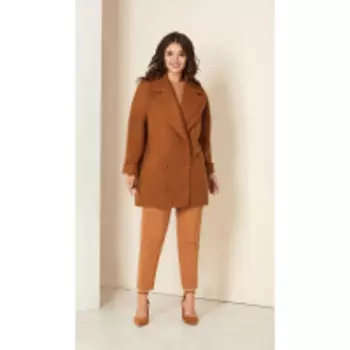 Пальто Andrea Style-00276 В цвете: Коричневый; Размеры: 60,54