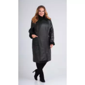 Пальто Диамант-1590 В цвете: Черный; Размеры: 56,58,60,50,52,54