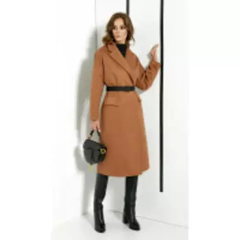Пальто DiLiaFashion-0371 В цвете: Коричневый; Размеры: 52,42