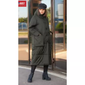 Пальто Lady Secret-6273/1 В цвете: Зеленый; Размеры: 56,50,52,54