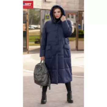 Пальто Lady Secret-6296/1 В цвете: Синий; Размеры: 56,50,52,54