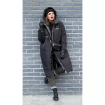 Пальто Lady Secret-8275 В цвете: Черный; Размеры: 56,58,60,54