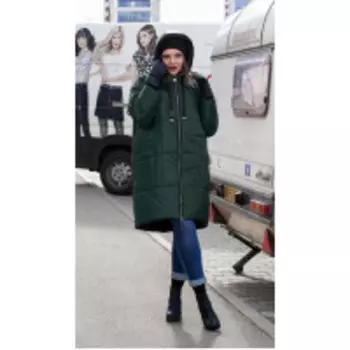 Пальто Lady Secret-8276 В цвете: Зеленый; Размеры: 56,52,54